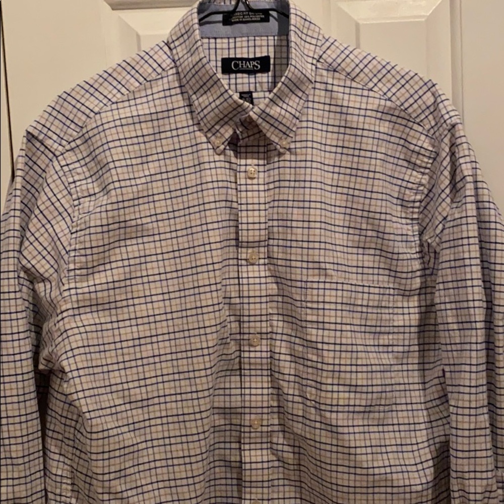 White checkered chaps button down